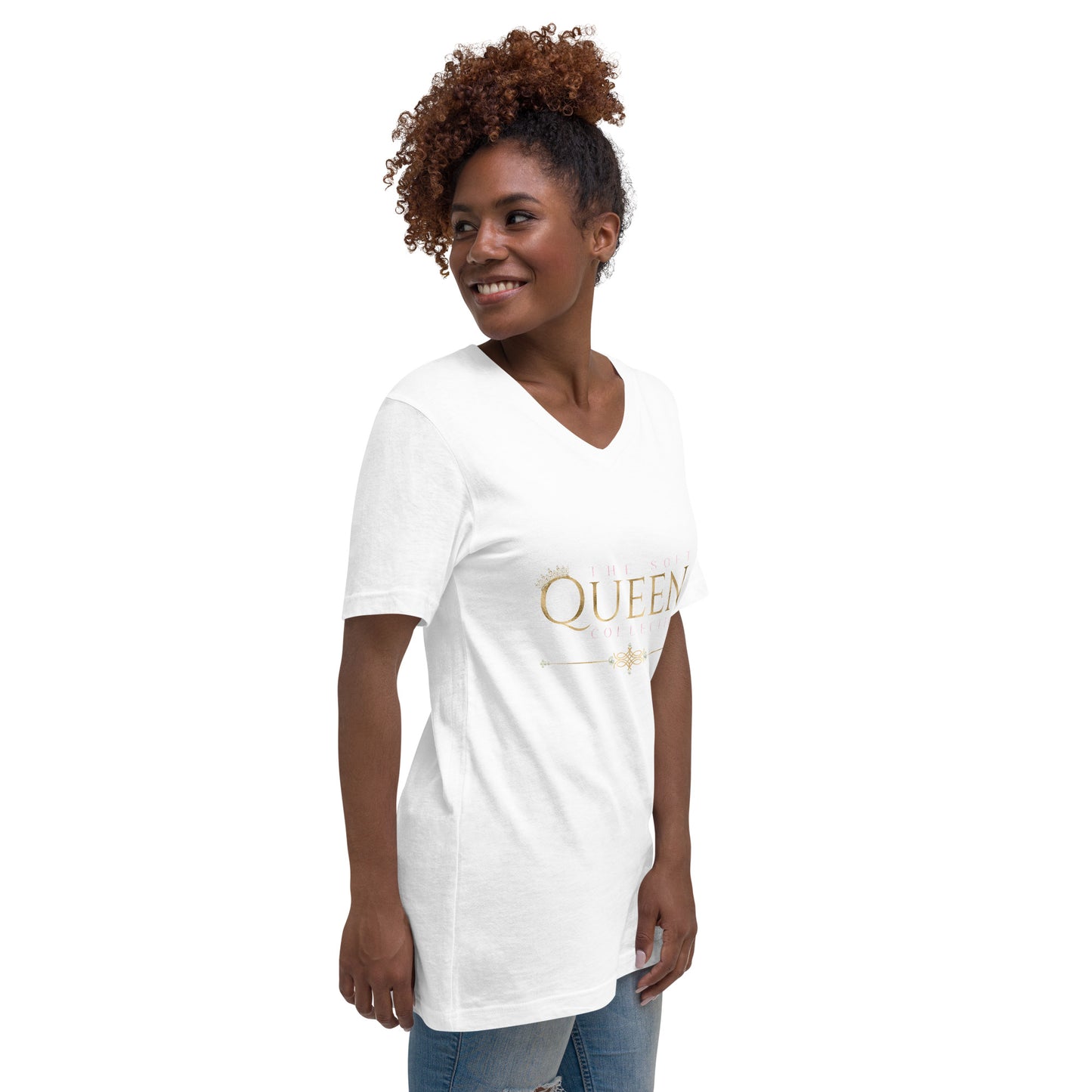 Women's Short Sleeve  'Soft Queen' V-Neck T-Shirt