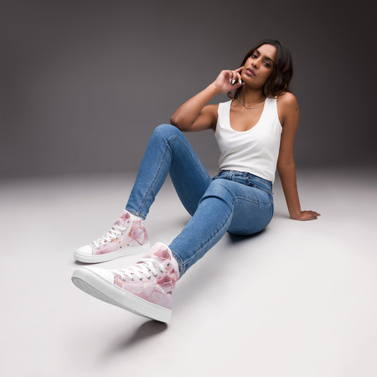 Women’s high top Rose Gold Canvas shoes